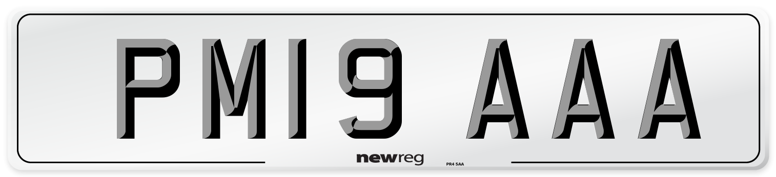 PM19 AAA Number Plate from New Reg
